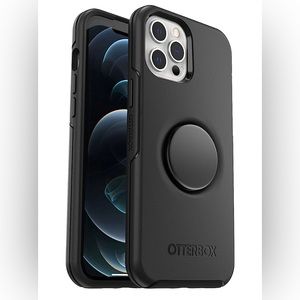 iPhone 12 Pro Otter+Pop case Symmetry Series Gently Used in Black!